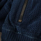 Dolce & Gabbana Blue Leather Perforated Full Zip Jacket