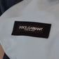 Dolce & Gabbana Blue Leather Perforated Full Zip Jacket