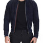 Dolce & Gabbana Dark Blue Suede Lambskin Blouson Jacket