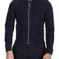 Dolce & Gabbana Dark Blue Suede Lambskin Blouson Jacket