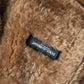 Dolce & Gabbana Brown Leather Fur Button Biker Coat Jacket