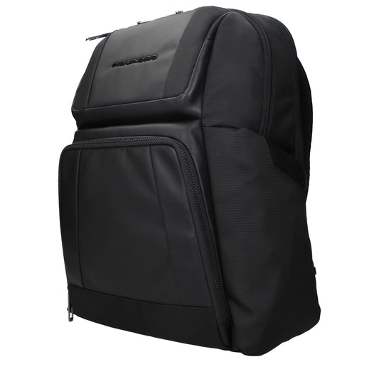 Piquadro Black Nylon Backpack Mens Backpack