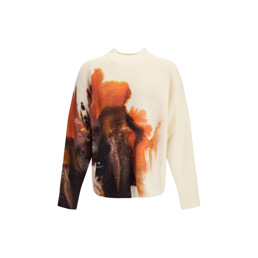 Y-3 AOP Crew Sweater Mens Sweater