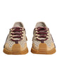 Dolce & Gabbana Beige Neoprene DG Logo NS1 Lace Sneakers Shoes