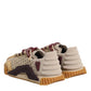 Dolce & Gabbana Beige Neoprene DG Logo NS1 Lace Sneakers Shoes