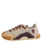 Dolce & Gabbana Beige Neoprene DG Logo NS1 Lace Sneakers Shoes