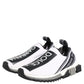 Dolce & Gabbana Black White Slip On Sorrento Sneakers Shoes