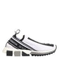 Dolce & Gabbana Black White Slip On Sorrento Sneakers Shoes