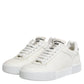 Dolce & Gabbana White Miami Leather Low Top Sneakers Shoes