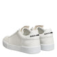 Dolce & Gabbana White Miami Leather Low Top Sneakers Shoes