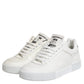 Dolce & Gabbana White Miami Leather Low Top Sneakers Shoes