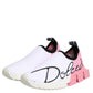 Dolce & Gabbana White Pink Low Top Sorrento Sneakers Shoes