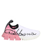 Dolce & Gabbana White Pink Low Top Sorrento Sneakers Shoes