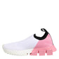 Dolce & Gabbana White Pink Low Top Sorrento Sneakers Shoes