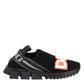 Dolce & Gabbana Black Grey Slip On Sorrento Sneakers Shoes