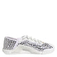 Dolce & Gabbana White NS1 Canvas Leather Embellished Sneakers Shoes