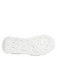 Dolce & Gabbana White NS1 Canvas Leather Embellished Sneakers Shoes