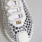 Dolce & Gabbana White NS1 Canvas Leather Embellished Sneakers Shoes