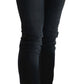 John Galliano Dark Blue Mid Waist Slim Fit Denim Casual Pants Jeans
