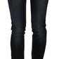 John Galliano Dark Blue Mid Waist Slim Fit Denim Casual Pants Jeans