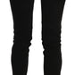 John Galliano Black Mid Waist Slim Fit Skinny Denim Casual Pants Jeans