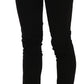 John Galliano Black Mid Waist Slim Fit Skinny Denim Casual Pants Jeans