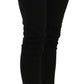 John Galliano Black Mid Waist Slim Fit Skinny Denim Casual Pants Jeans