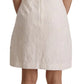 Dolce & Gabbana White Floral Sleeveless Sheath Mini Dress