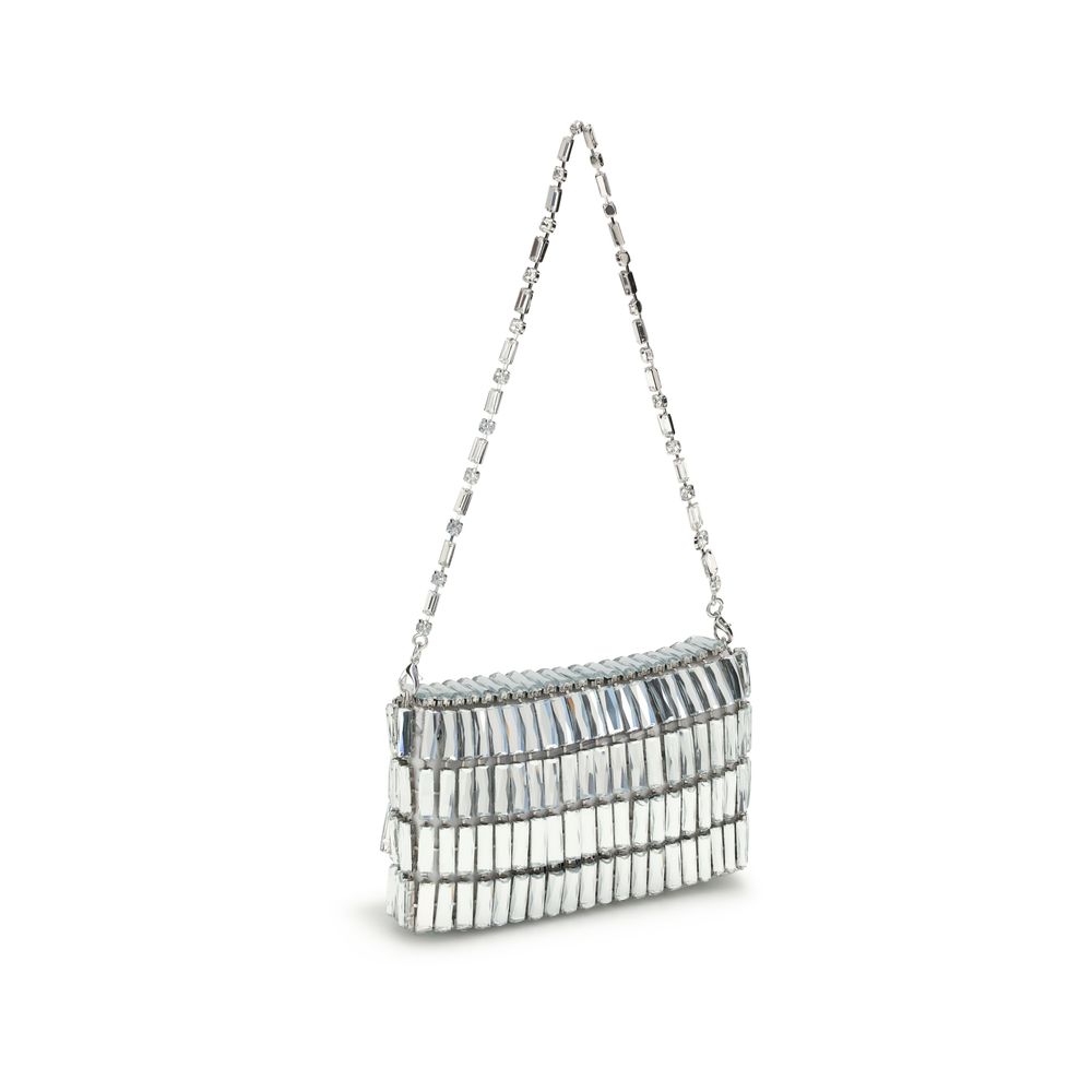 Self-Portrait Silver crystal bow mini Shoulder Bag Womens Shoulder Bag