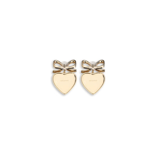 Self-Portrait Heart shaped bow Earrings Womens Earrings