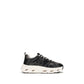 PINKO Black Calf Leather Bos Taurus Chunky Sneakers