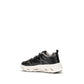 PINKO Black Calf Leather Bos Taurus Chunky Sneakers
