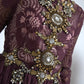 Dolce & Gabbana Purple Viscose Crystal A-Line Gown Dress