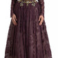 Dolce & Gabbana Purple Viscose Crystal A-Line Gown Dress