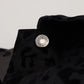 Dolce & Gabbana Cotton Black Leopard Long Sleeve Denim Jacket