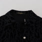 Dolce & Gabbana Cotton Black Leopard Long Sleeve Denim Jacket