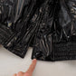 Dolce & Gabbana Polyester Black Shiny Blazer Women Jacket