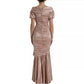 Dolce & Gabbana Pink Silk Stretch Sheath Mermaid Gown Dress