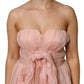 Dolce & Gabbana Pink Silk Chiffon A-line Pleated Midi Dress