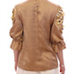 Dolce & Gabbana Gold SPECIAL Piece Runway Crystal Blouse
