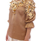 Dolce & Gabbana Gold SPECIAL Piece Runway Crystal Blouse