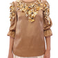 Dolce & Gabbana Gold SPECIAL Piece Runway Crystal Blouse