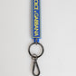 Dolce & Gabbana Blue Yellow DG Rubber Logo Silver Men's Keychain  Keyring