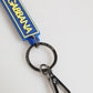 Dolce & Gabbana Blue Yellow DG Rubber Logo Silver Men's Keychain  Keyring