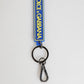 Dolce & Gabbana Blue Yellow DG Rubber Logo Silver Men's Keychain  Keyring