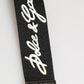Dolce & Gabbana Black White Polyester DG Logo Silver Men Keychain Keyring
