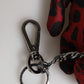 Dolce & Gabbana Red Black Polyester Animal Silhouette Bag Keychain Keyring