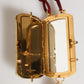 Dolce & Gabbana White Pearl Resin Gold Metal Red Tassel Pendant Bag