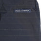 Dolce & Gabbana Navy Blue Polyester Nylon Pinstripe Men's Swimwear