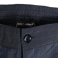 Dolce & Gabbana Navy Blue Polyester Pinstripe Men Shorts Swimwear